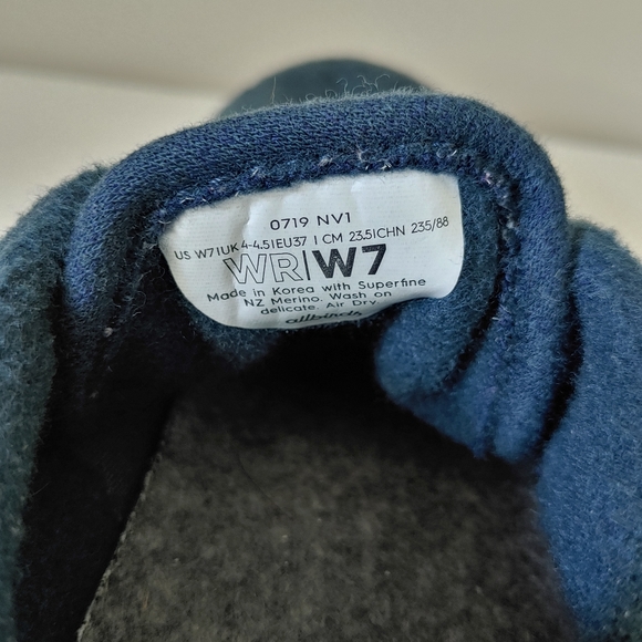 Allbirds Wool Runners Merino Wool Shoes Size 7 Blue - Picture 14 of 15